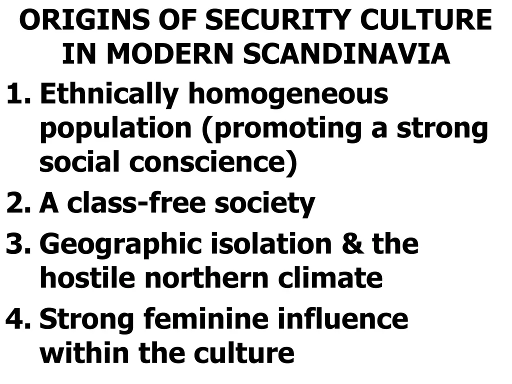 origins of security culture in modern scandinavia