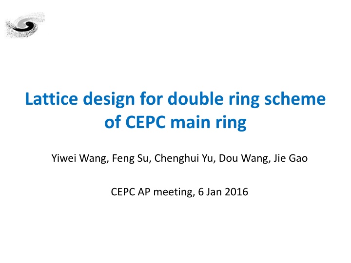 lattice design for double ring scheme of cepc