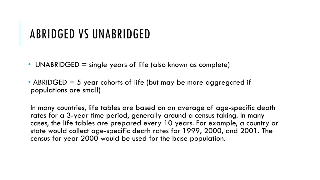 abridged vs unabridged