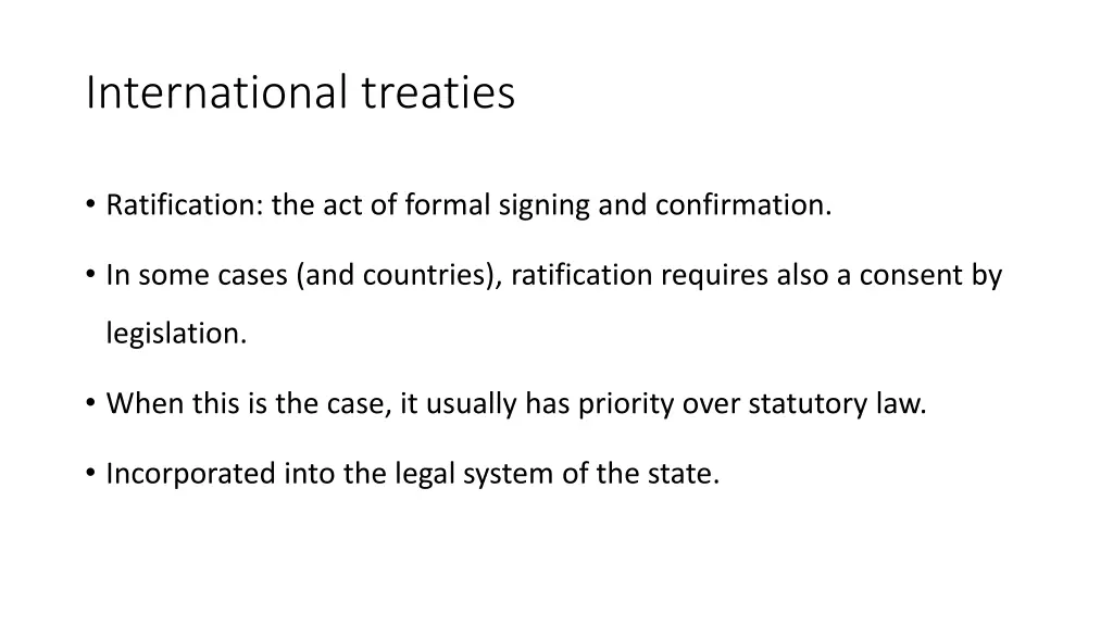 international treaties