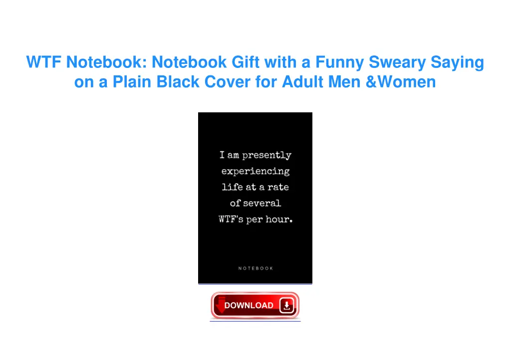 wtf notebook notebook gift with a funny sweary 1