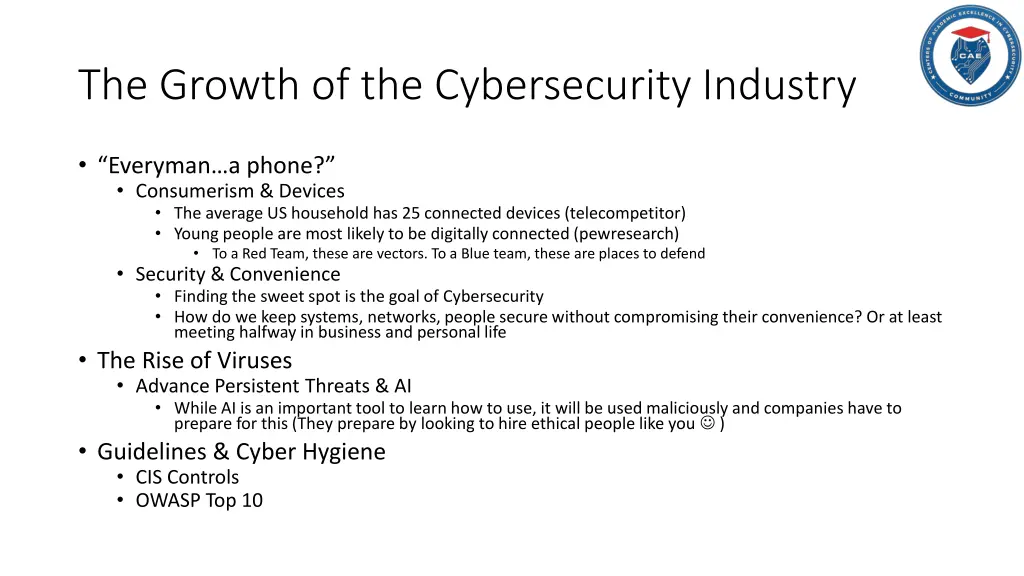 the growth of the cybersecurity industry