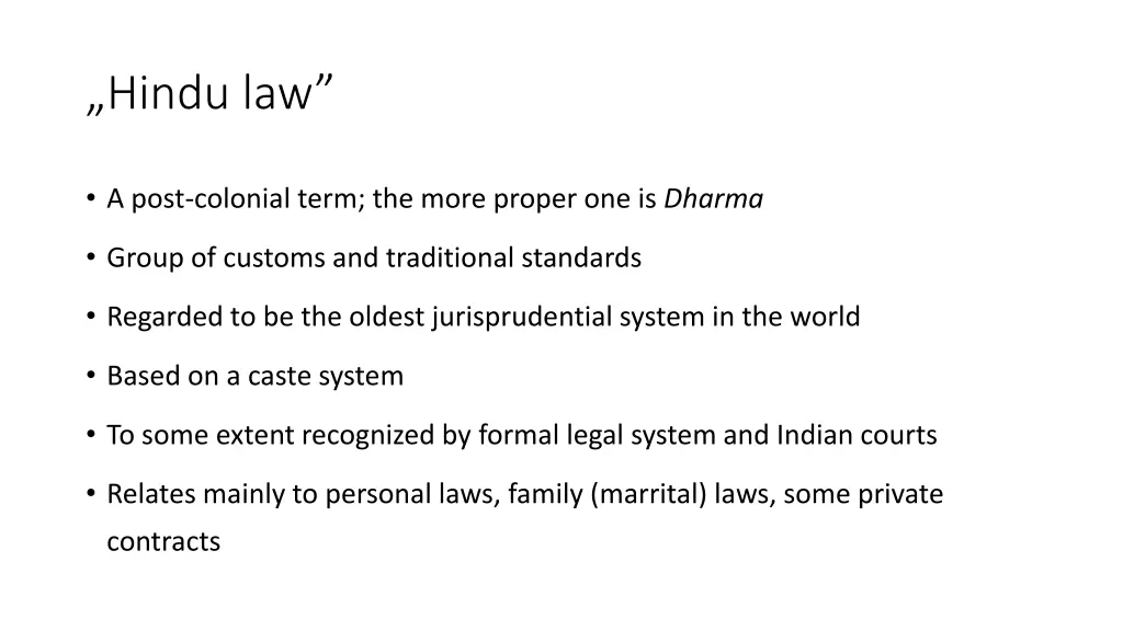 hindu law