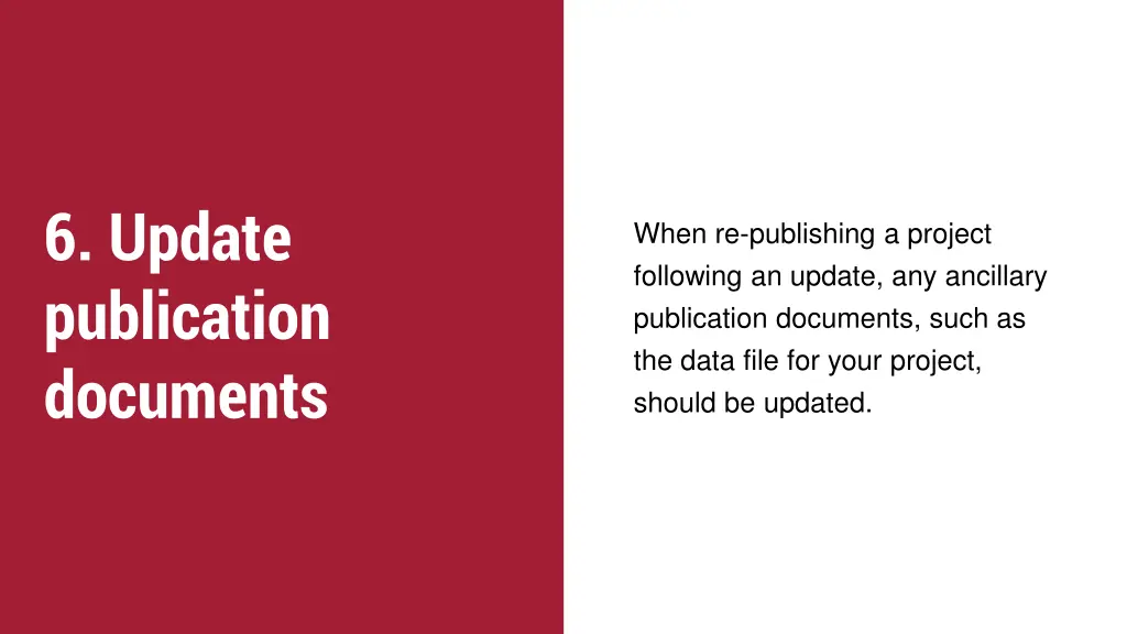 6 update publication documents