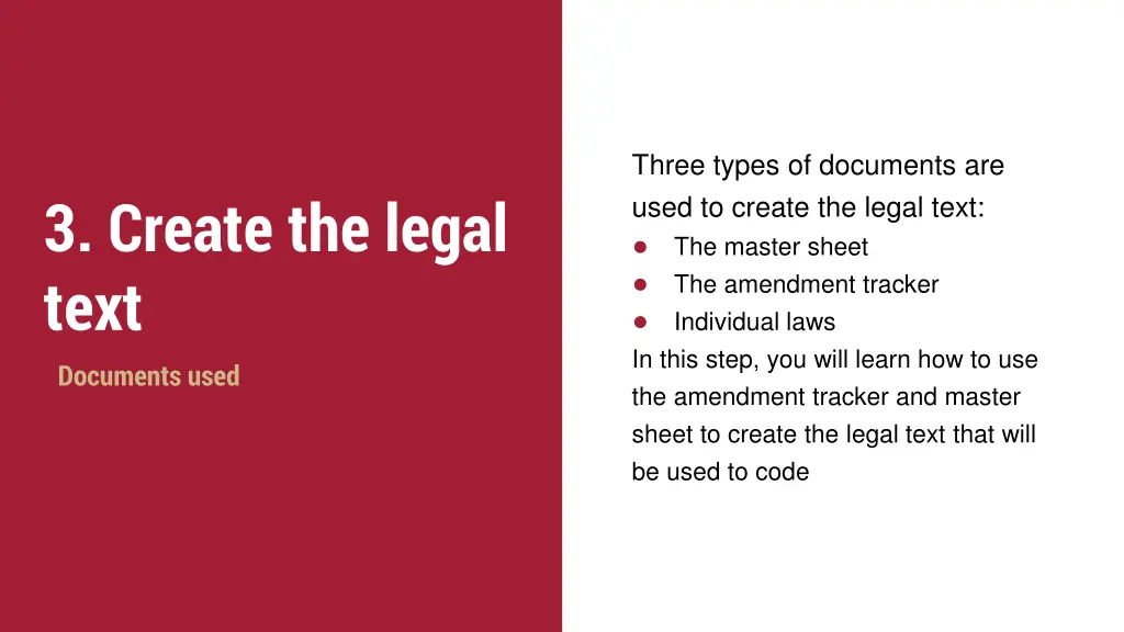 three types of documents are used to create