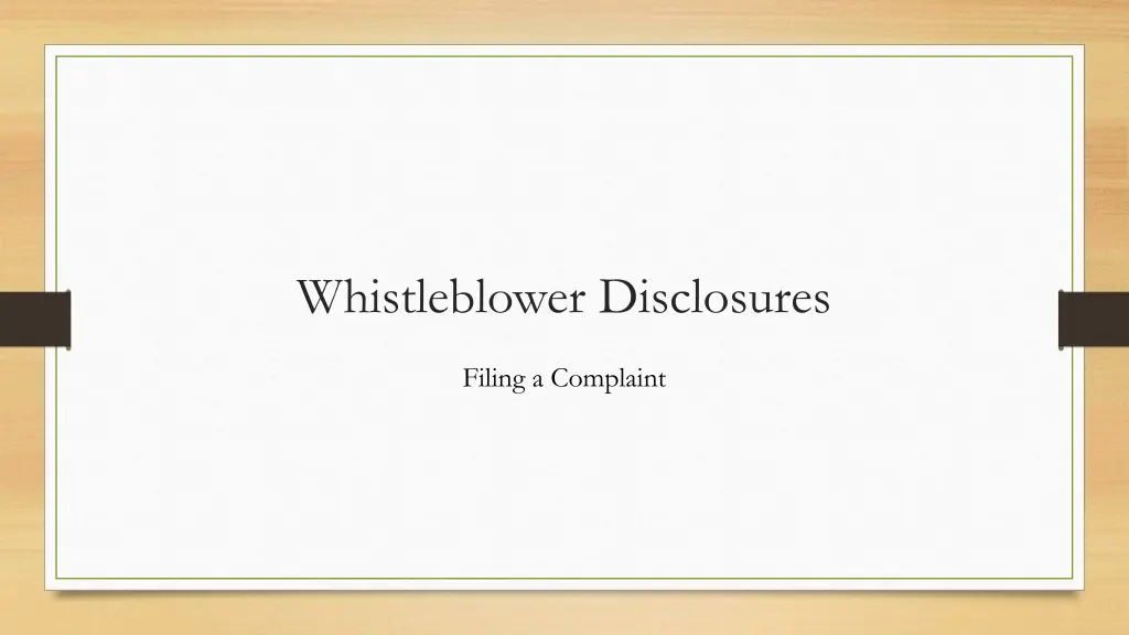 whistleblower disclosures