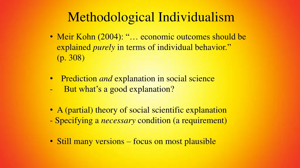 methodological individualism