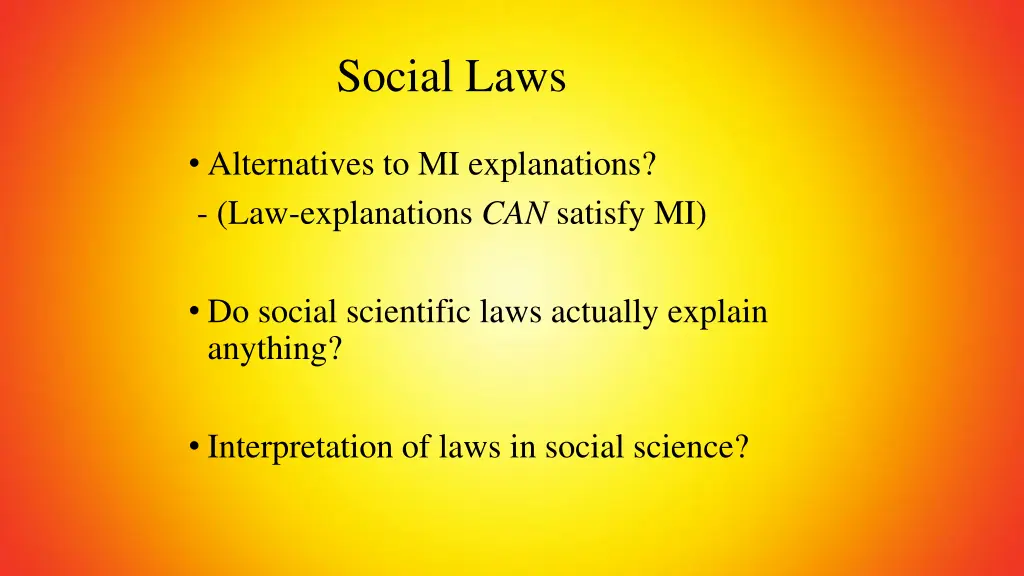 social laws