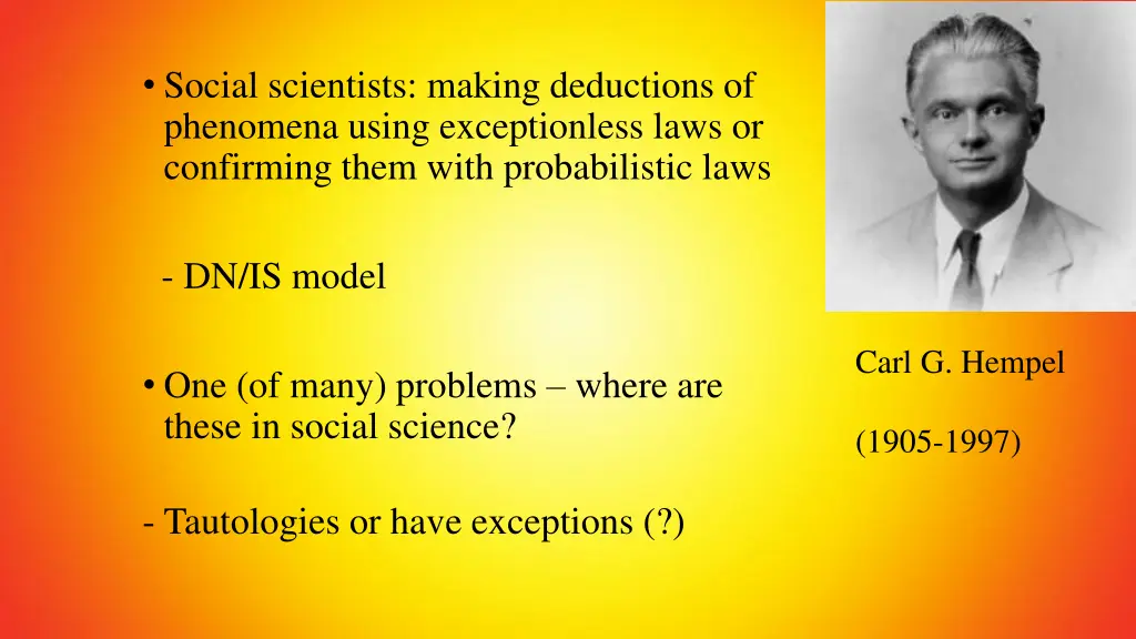 social scientists making deductions of phenomena