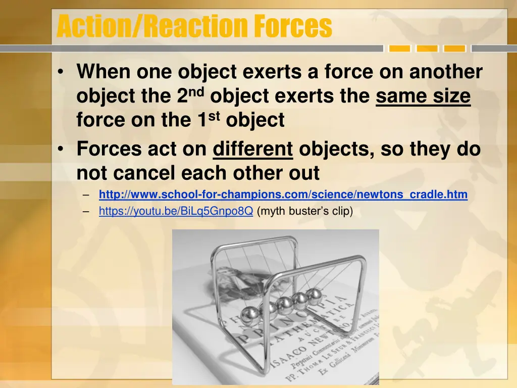 action reaction forces