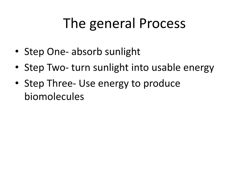 the general process