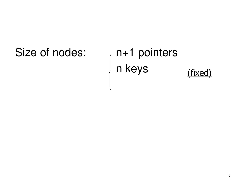 size of nodes