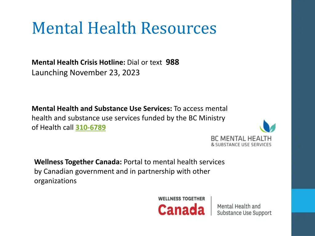 mental health resources