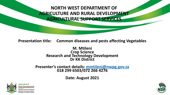 north west department of agriculture and rural