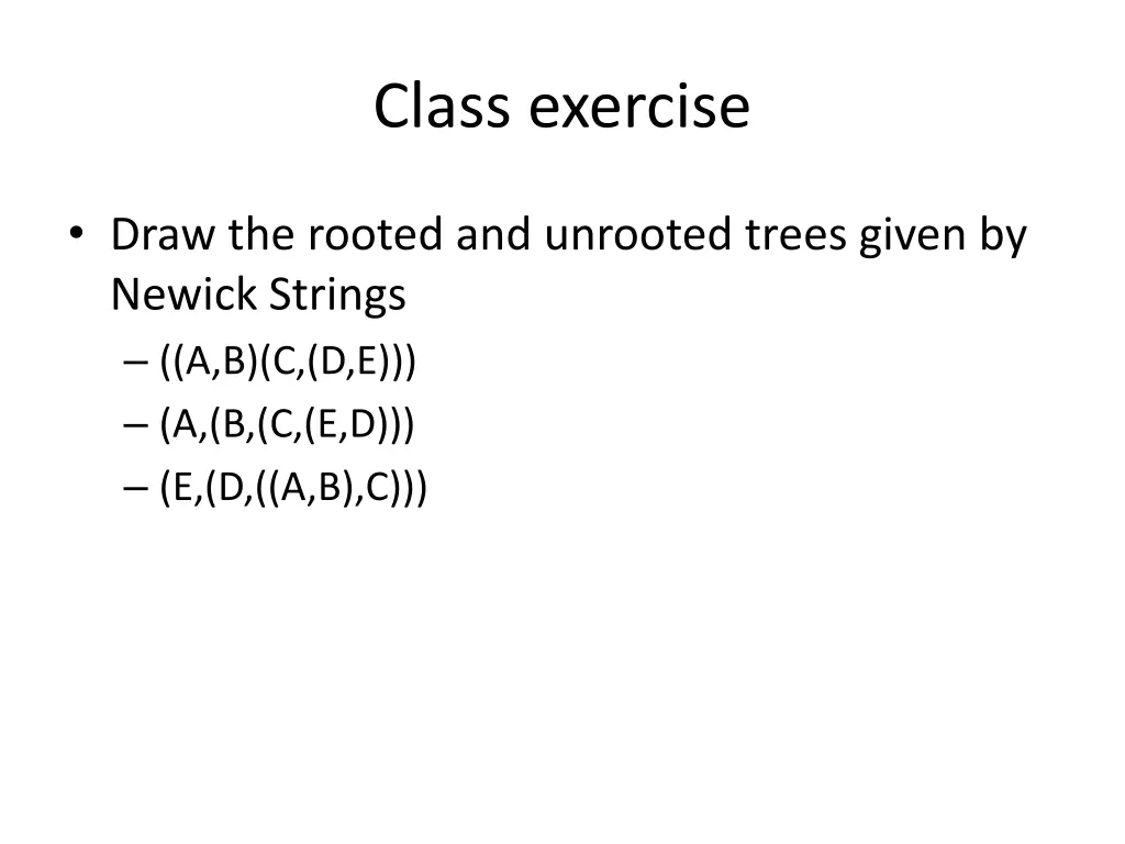 class exercise