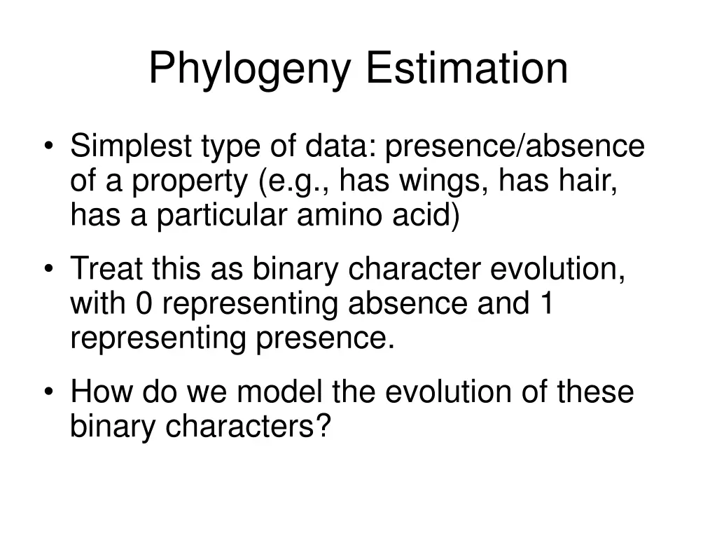 phylogeny estimation