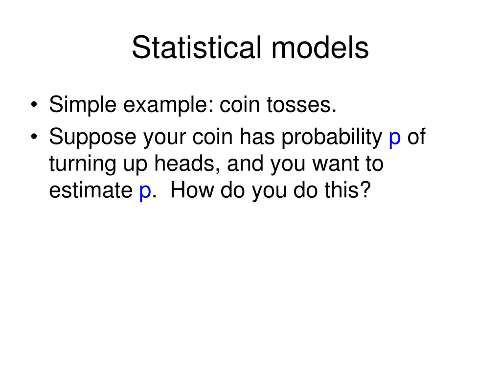 statistical models