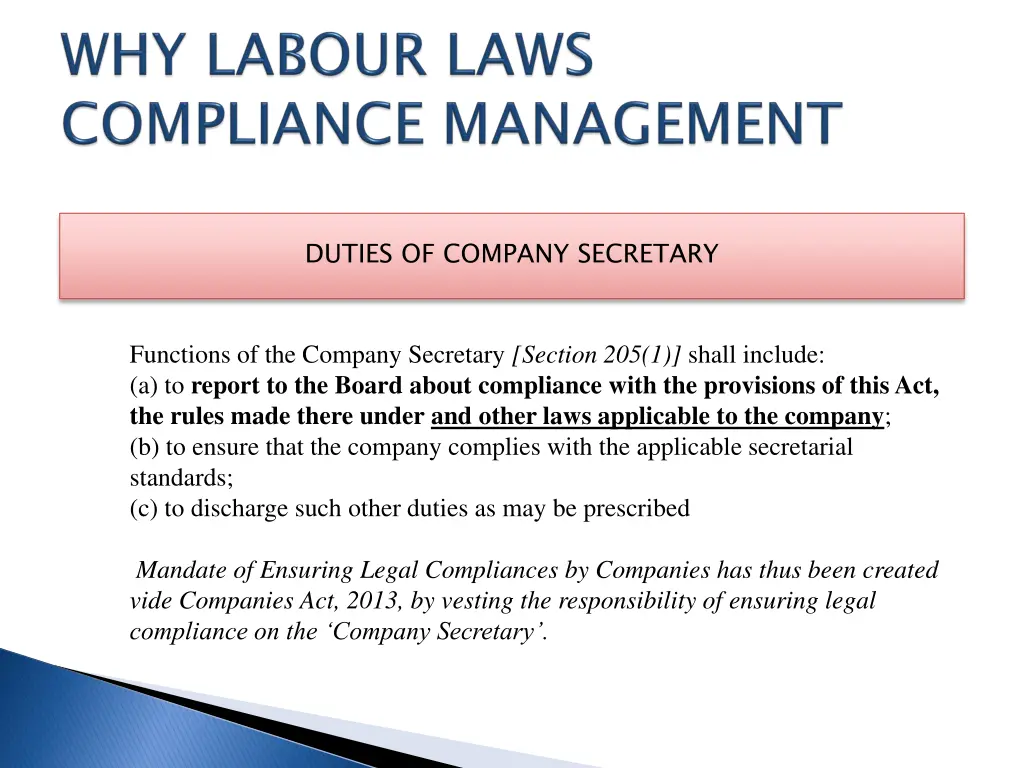 duties of company secretary