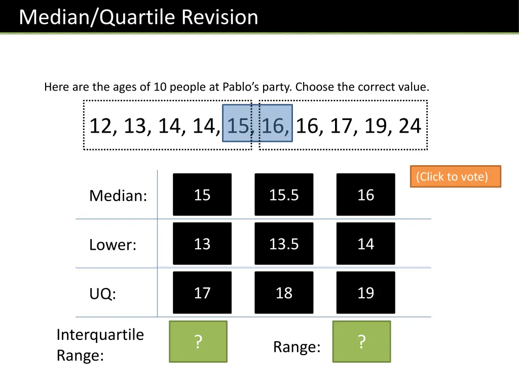 median quartile revision