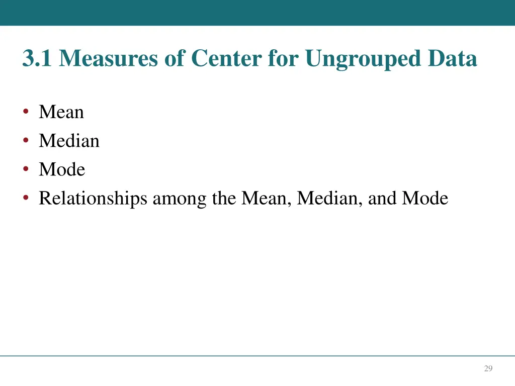 3 1 measures of center for ungrouped data