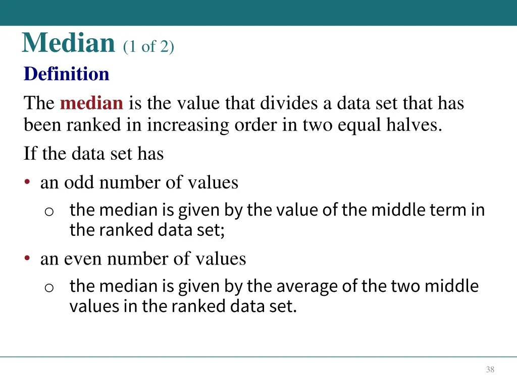 median 1 of 2 definition the median is the value