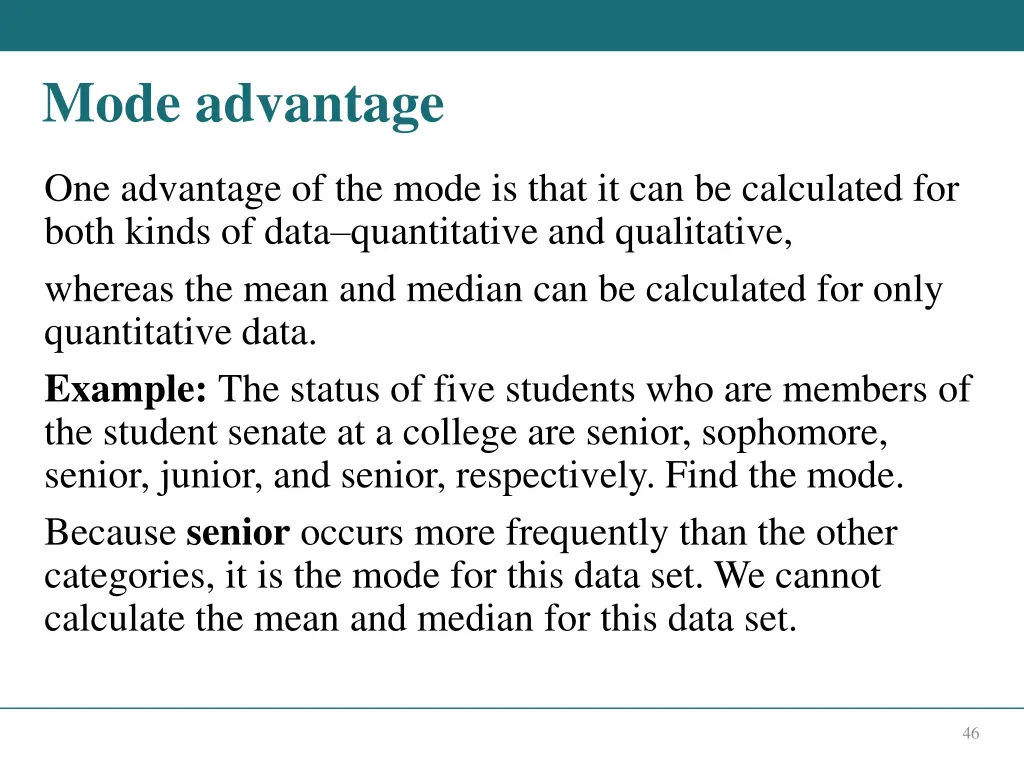 mode advantage