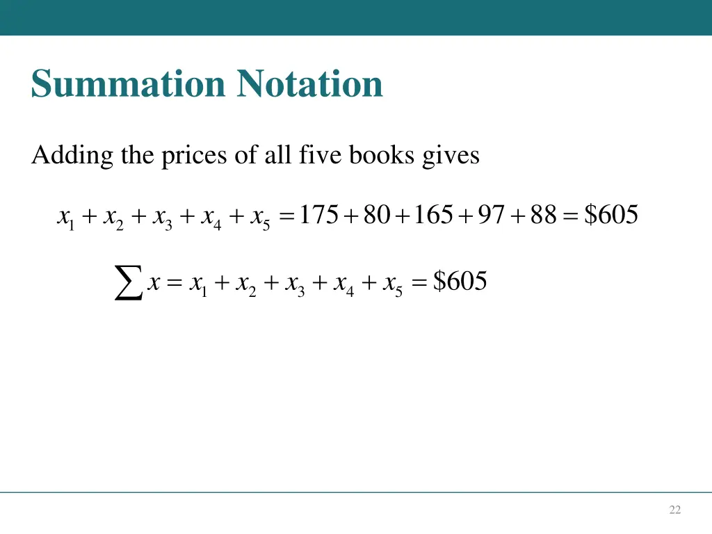 summation notation