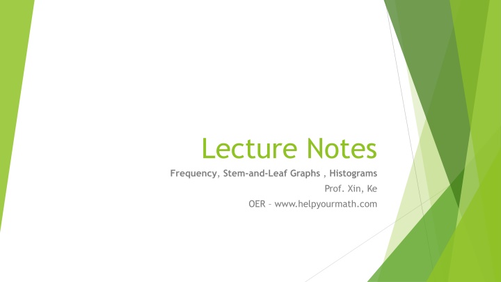 lecture notes frequency stem and leaf graphs