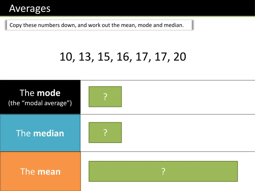 averages 2