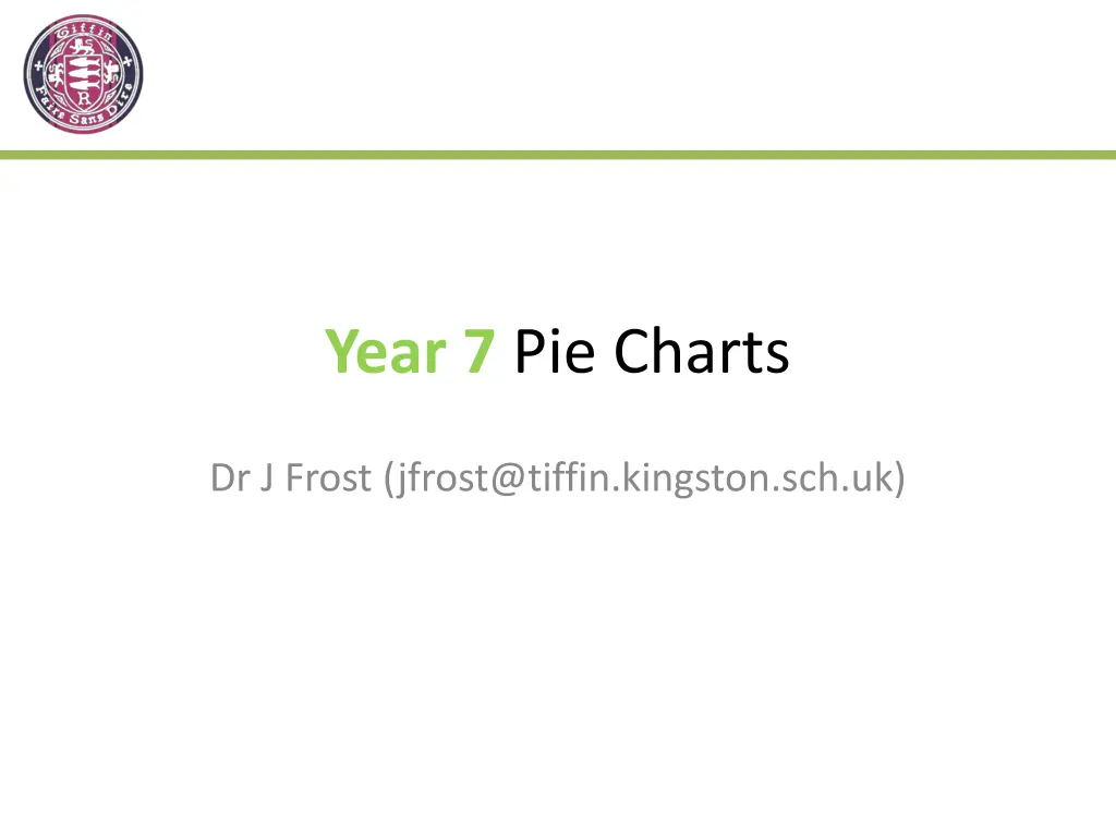 year 7 pie charts