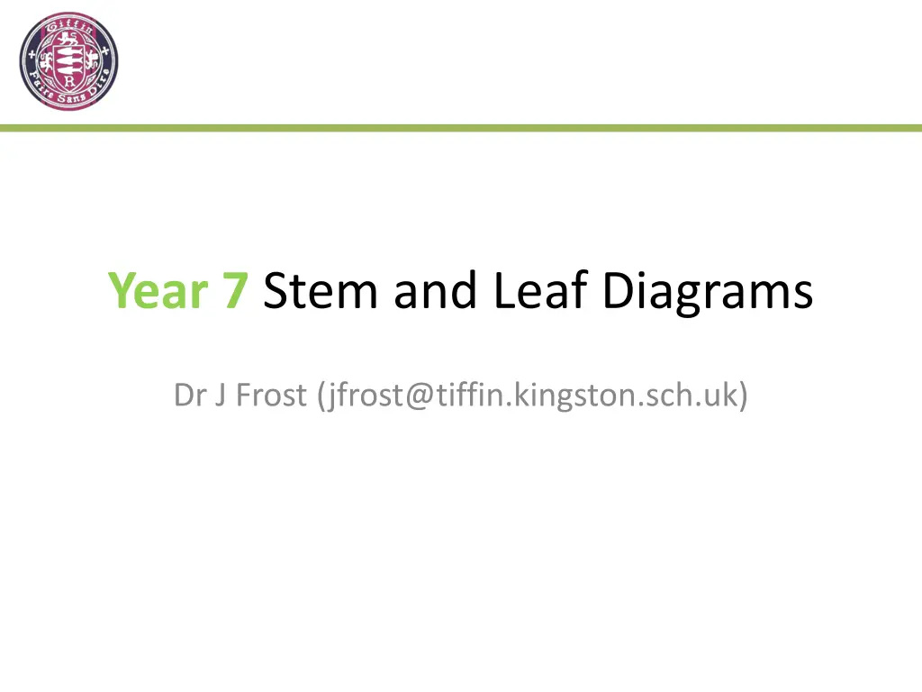 year 7 stem and leaf diagrams