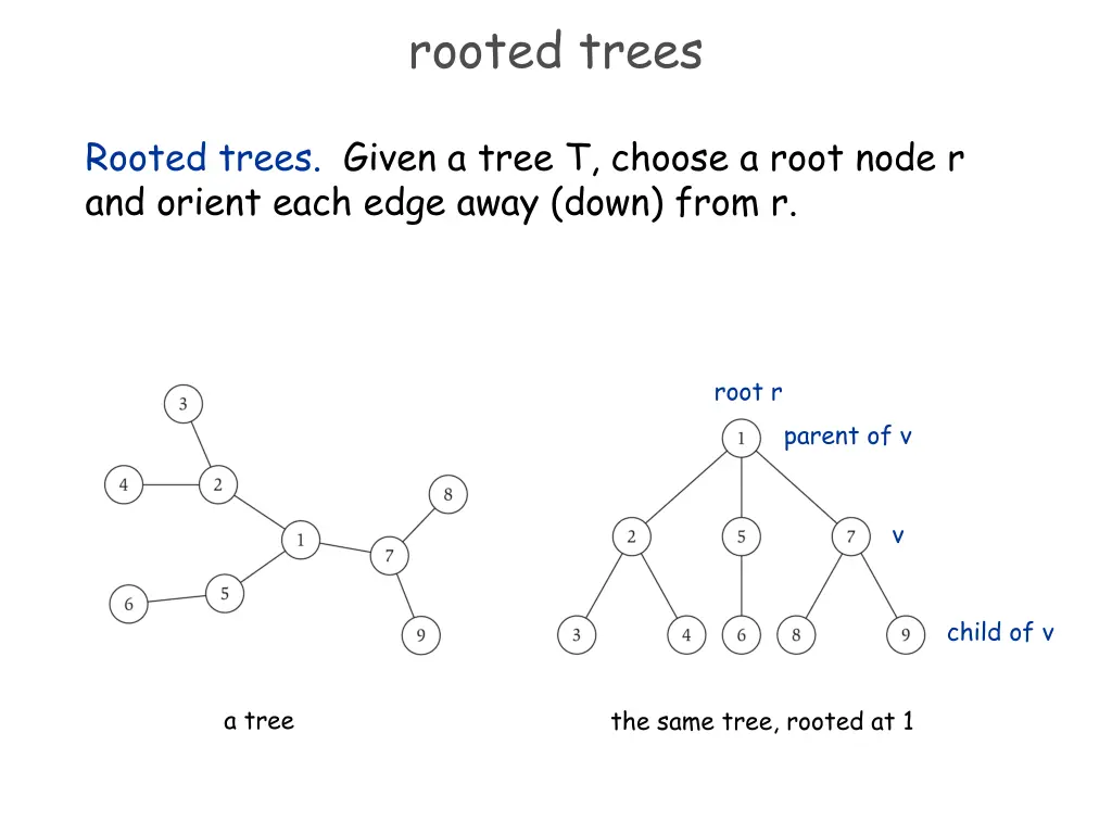 rooted trees