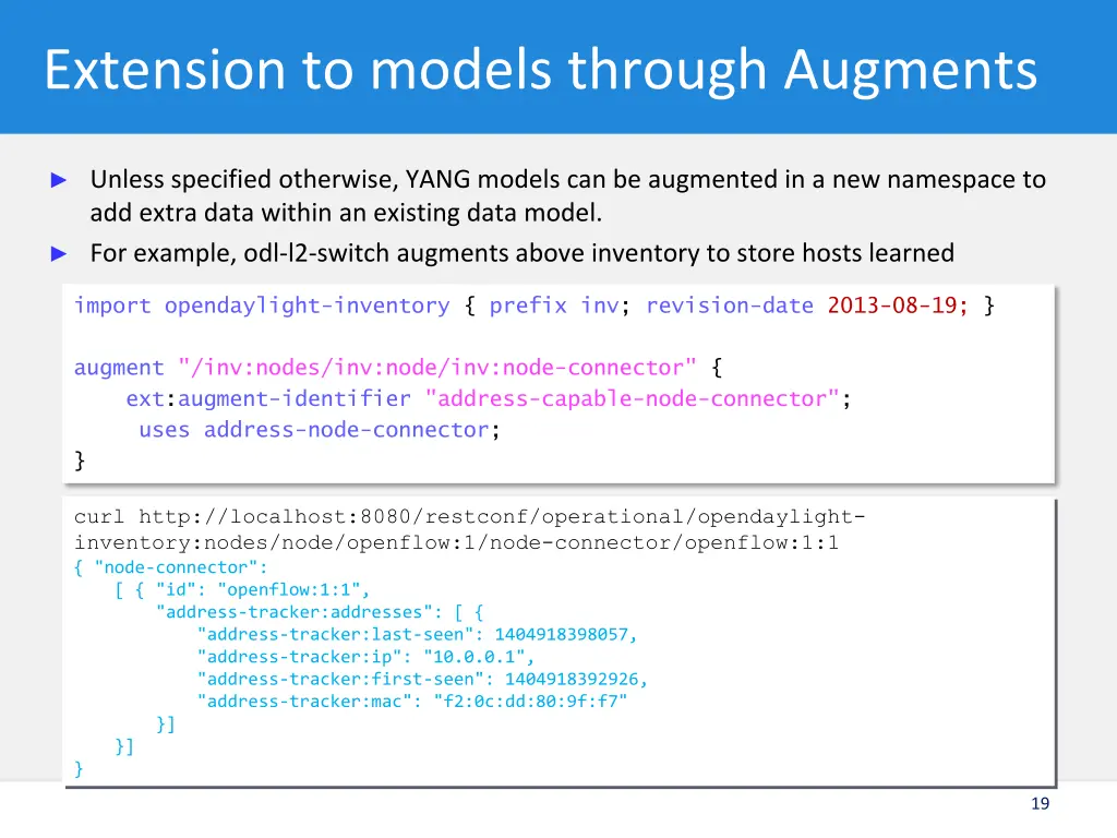 extension to models through augments