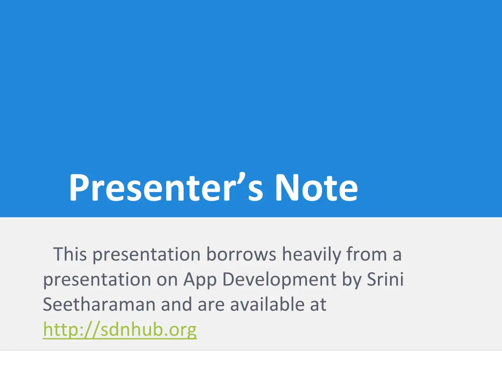 presenter s note