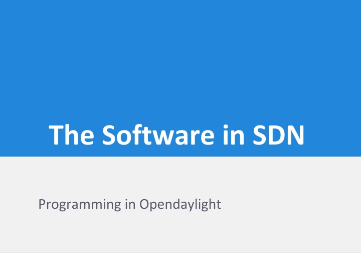 the software in sdn