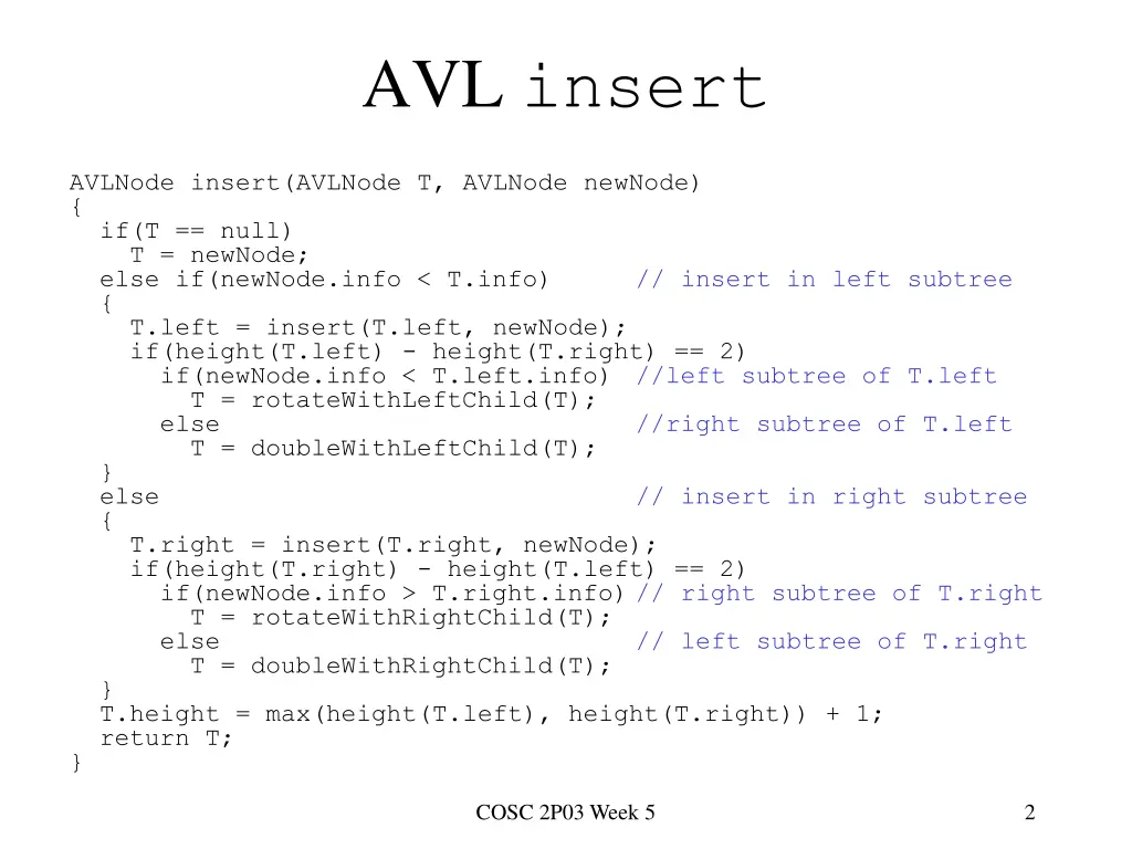 avl insert