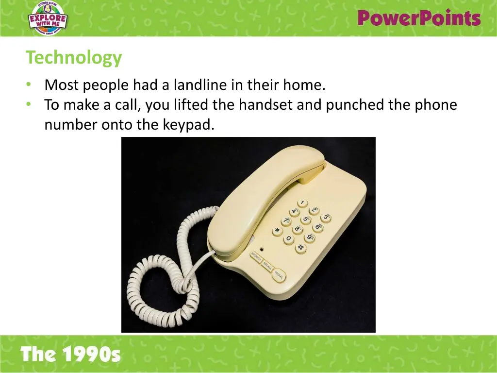 technology most people had a landline in their