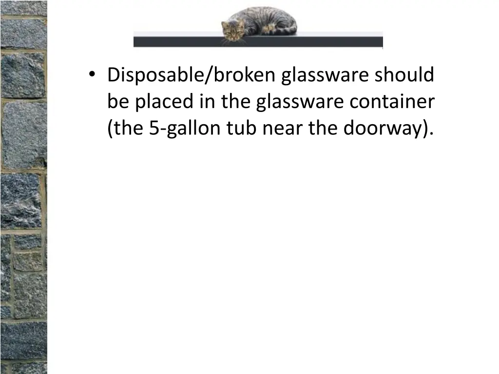 disposable broken glassware should be placed