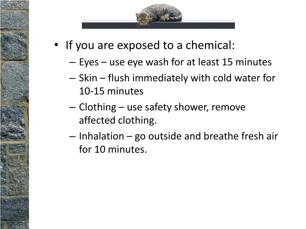 if you are exposed to a chemical eyes