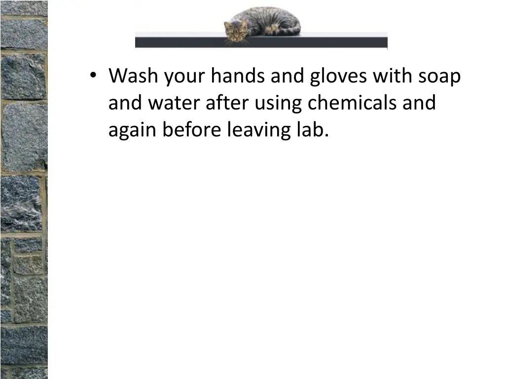 wash your hands and gloves with soap and water