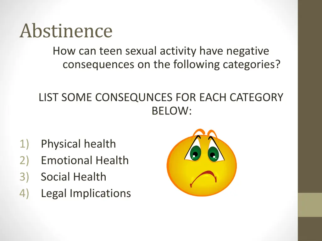 abstinence how can teen sexual activity have