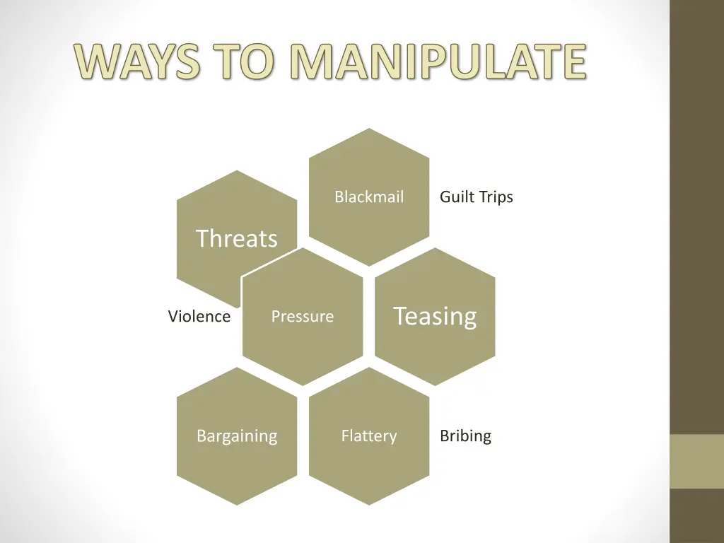 ways to manipulate