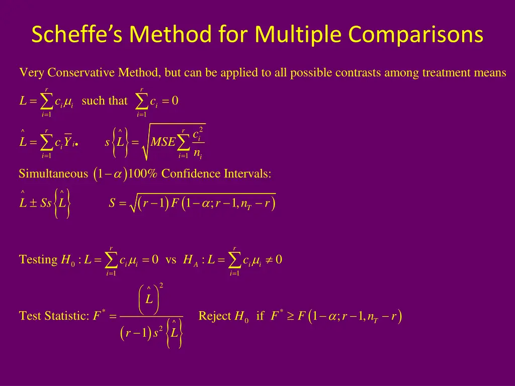 scheffe s method for multiple comparisons