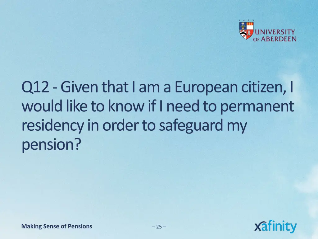 q12 given that i am a european citizen i would