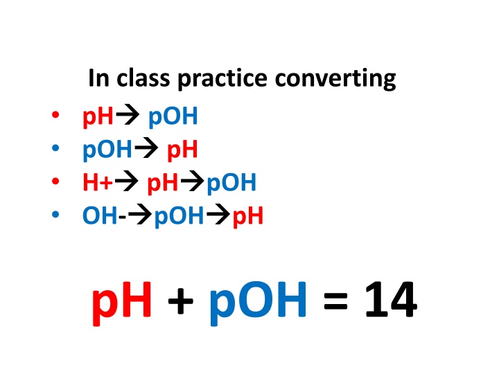 in class practice converting