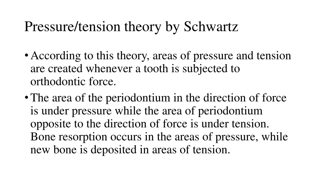 pressure tension theory by schwartz