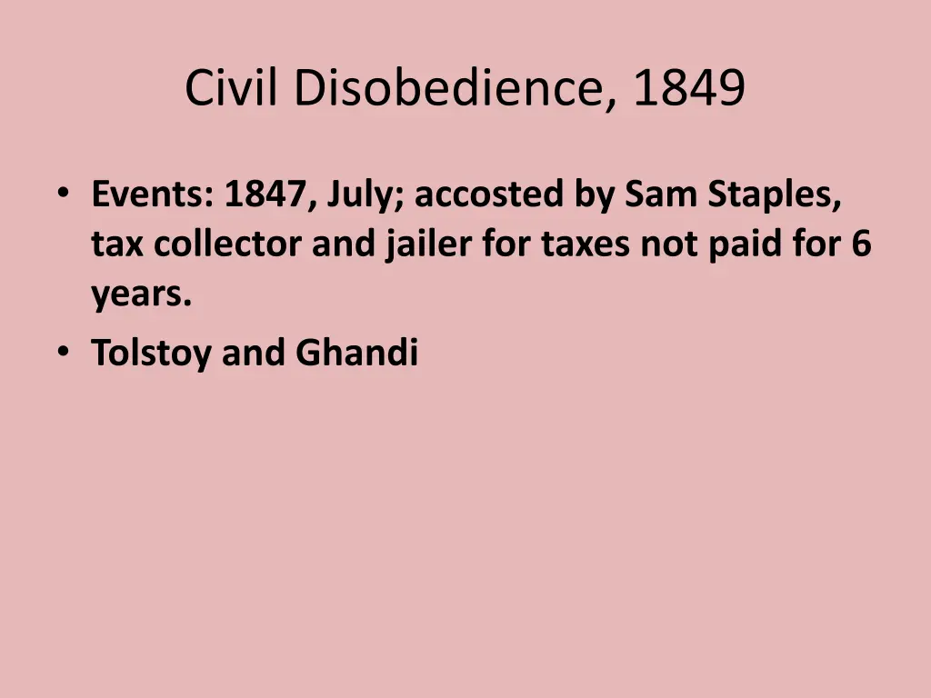 civil disobedience 1849