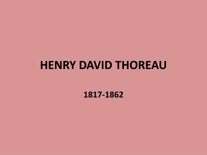 henry david thoreau