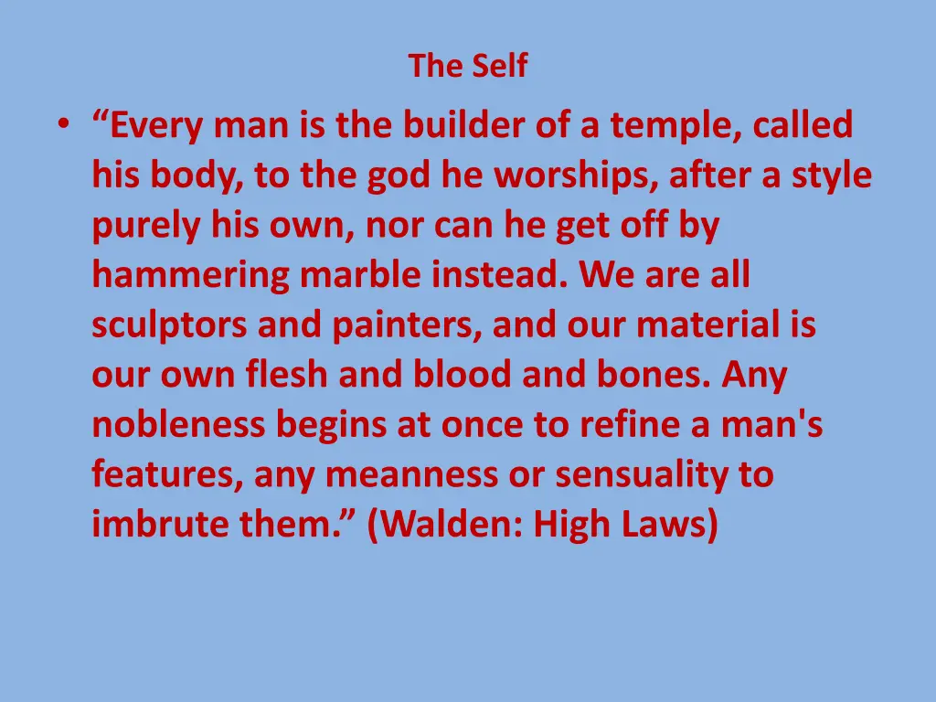 the self