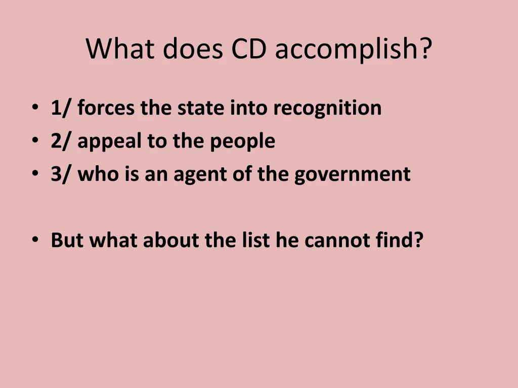 what does cd accomplish